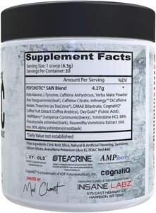 psychotic saw 30 servings insane labz