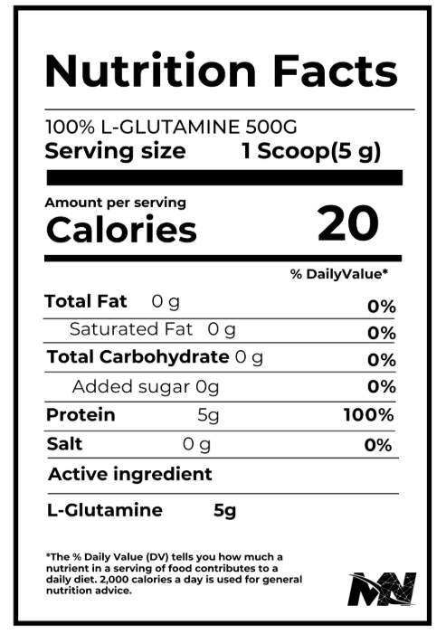 l glutamine 500g biotech