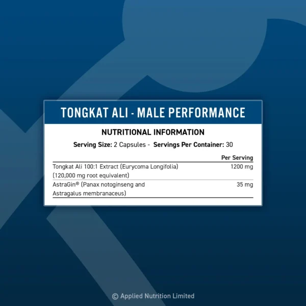 tongkat ali 60 capsules applied nutrition