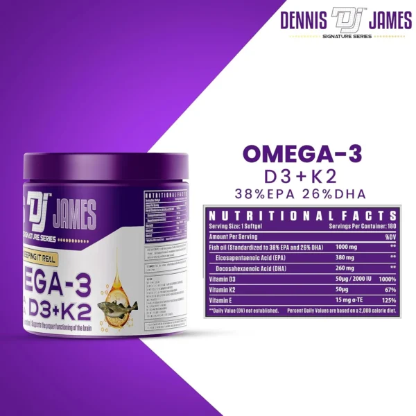 omega 3 d3+k2 90 softgels (dennis james)