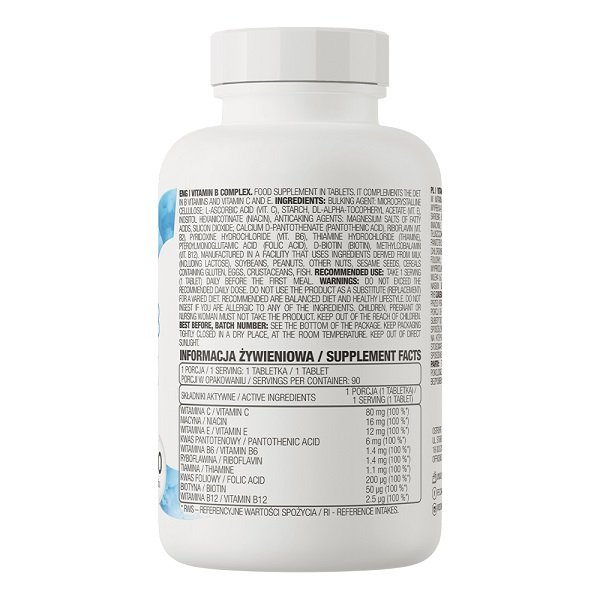 vitamin b complex 90 tablets ostrovit vitamin b complex 90 tablets ostrovit